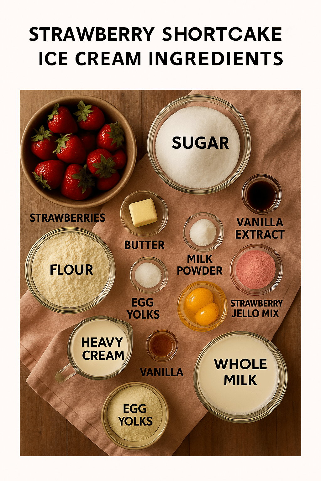 Strawberry Shortcake Ice Cream Ingredients Strawberry Shortcake Ice Cream Ingredients