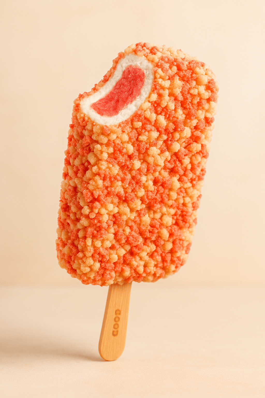 Strawberry Shortcake Ice Cream Bars: A Homemade Treat Better Than the Original 2 strawberry shortcake ice cream bars coated in pink and cream cookie crumbs with a bite taken out